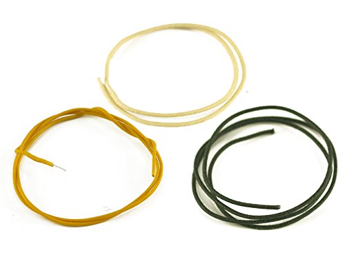 The Art Of Tone Guitar Wire, Hookup Wire, Gavitt Cloth Wire, 22Awg Stranded Copper Wire, 3 Feet Of Each Color Black/White Pushba