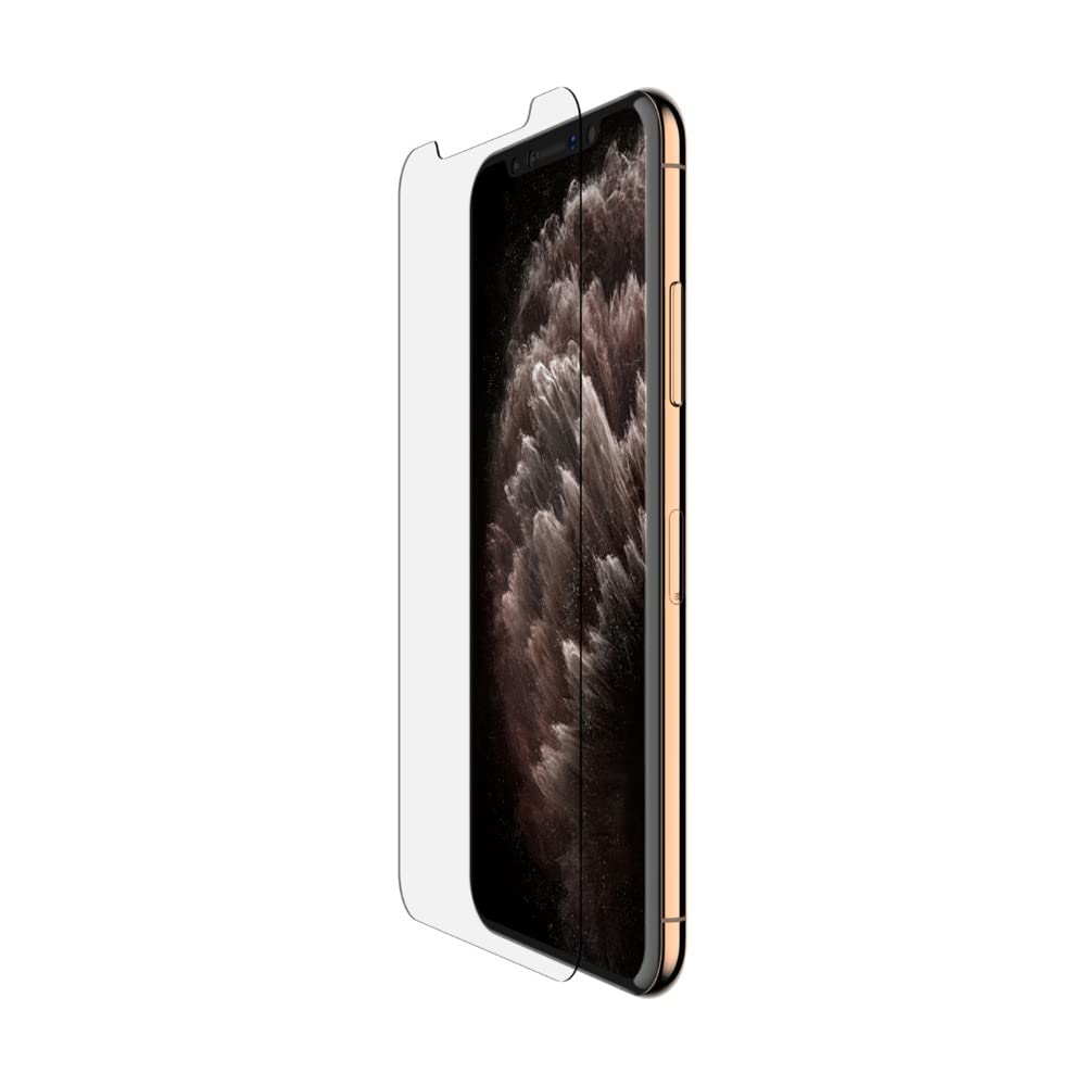 Belkin Screen Protector for Apple iPhone 11 Pro Max or iPhone XS Max with Antimicrobial Treated and Included Easy Align Tray for Simple, Bubble Free Installation, ScreenForce TemperedGlass