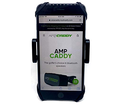 Ampcaddy Phone Holder With Clamp   Universal Cell Mount Holder For Bike, Boat, Car, Golf Cart And Stroller, Fits Iphones, Samsun