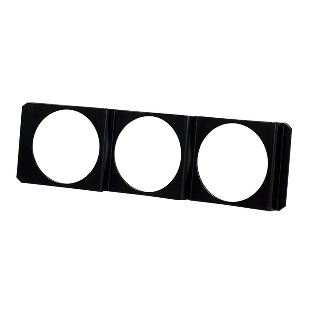 Glowshift Universal Black Triple Gauge Single Din Radio Face Pod   Fits Any Make/Model   Mounts (3) 2 1/16'' (52Mm) Gauges To Ve