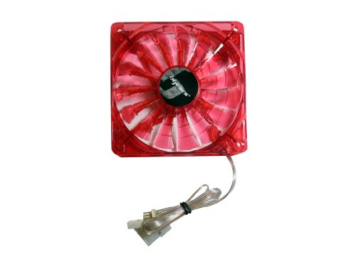 Bgears B-Pwm 140-Red 140Mm 2 Ball Bearing Red Led Fan With High Speed Extreme Airflow