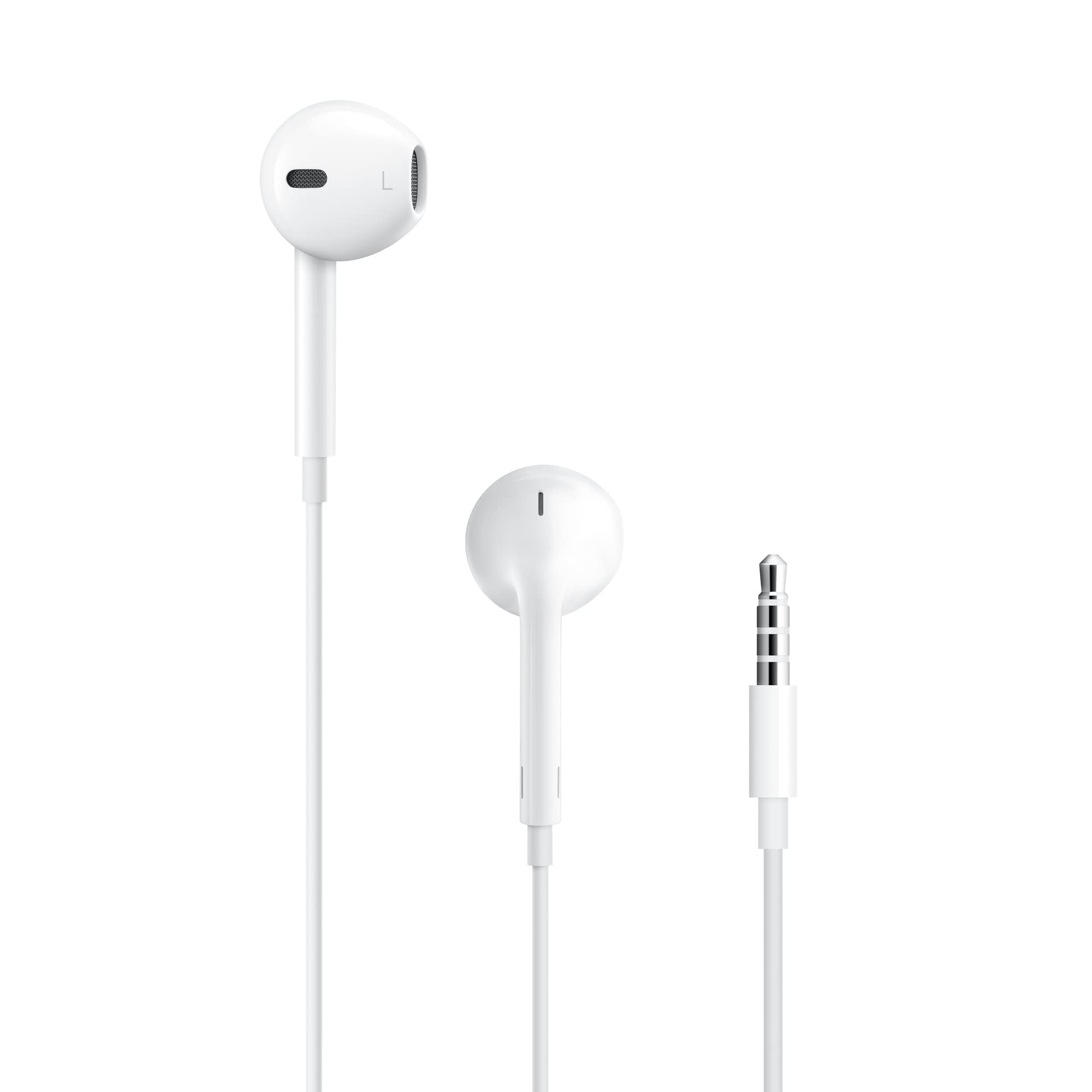 Apple EarPods Headphones with 3.5mm Plug, Wired Ear Buds with Built in Remote to Control Music, Phone Calls, and Volume