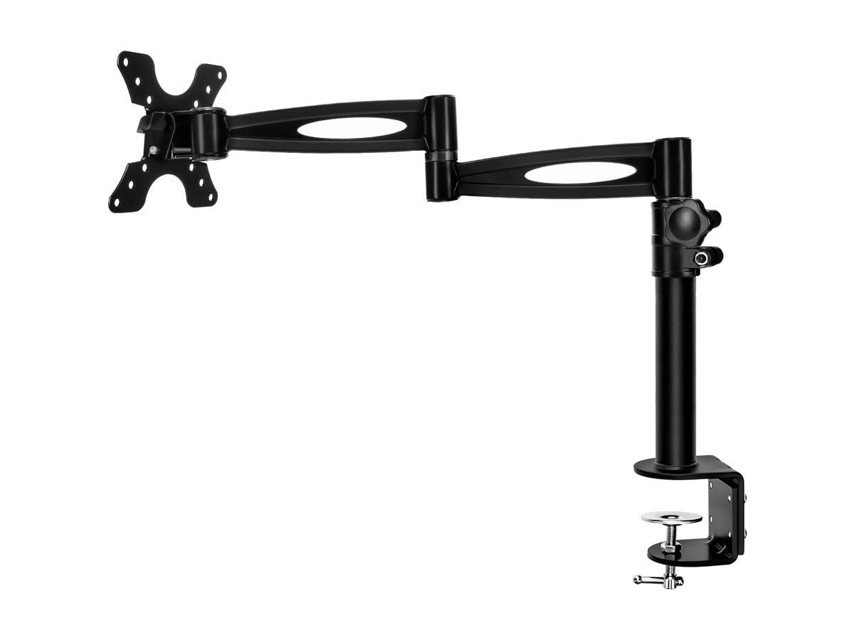 Monoprice 3 Way Adjustable Tilting Monitor Desk Mount Bracket   For 13 To 30 Inch Monitors, Up To 33 Lbs, 15.7 X 9.6 X 3 Inches,