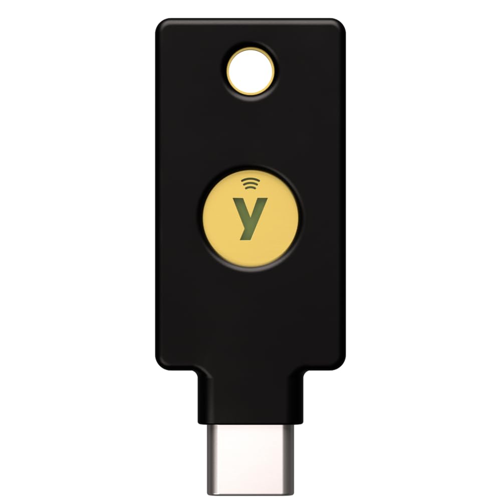 Yubico   Security Key C Nfc   Black  Two Factor Authentication (2Fa) Security Key, Connect Via Usb C Or Nfc, Fido U2F/Fido2 Cert