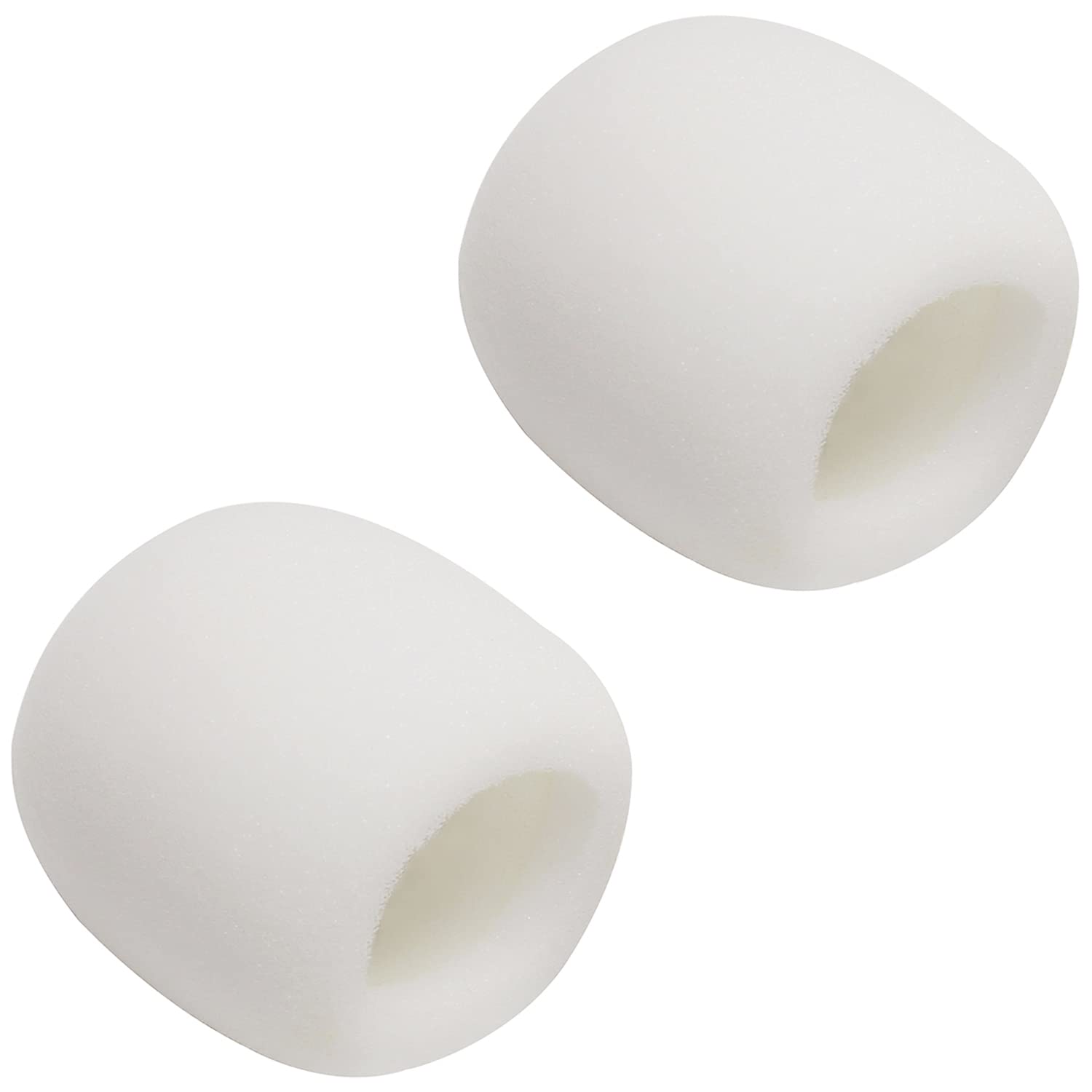 Fielect 2Pcs Microphone Cover Sponge Foam Mic Cover Handheld Microphone Windscreen Shield Protection Micro Foam Filter White For Ktv Broadcasting