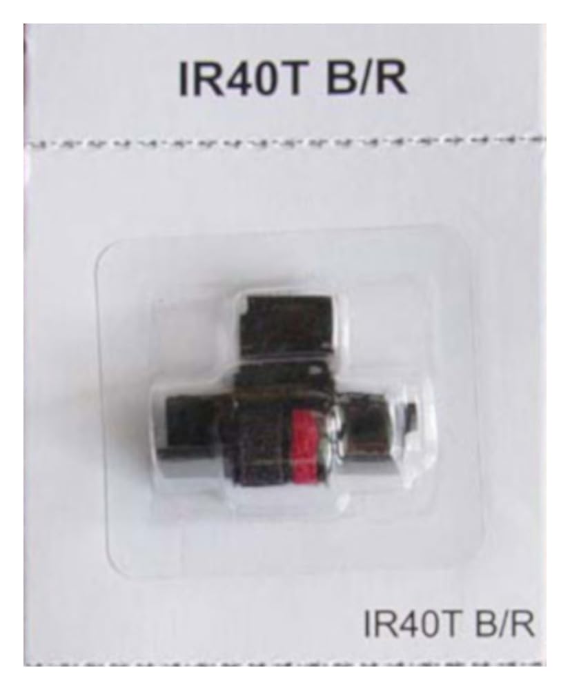 (6 Pack) Compumatic Compatible/Replacement Calculator Ink Roller Black/Red Ir 40T For Casio Hr 100Tm, Hr 150Tm, And More