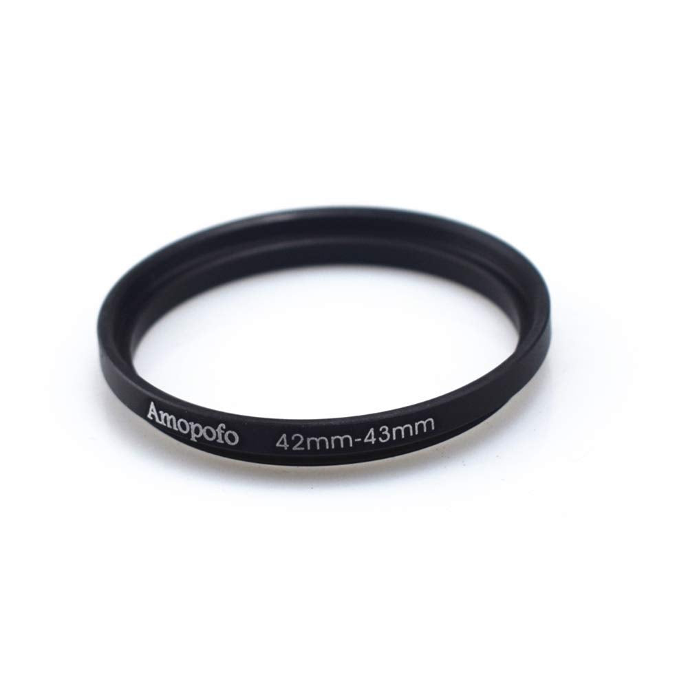 Amopofo Camera Step-Up Ring Adapter 42mm to 43mm Aluminum Black