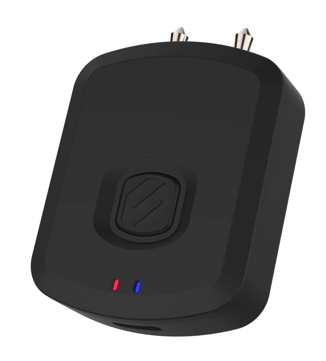Scosche BTT-SP FlyTunes Universal Portable Bluetooth 4.1 Wireless Audio Transmitter for Use with AirPods, Earbuds/Headphones, TV’s and More - Black