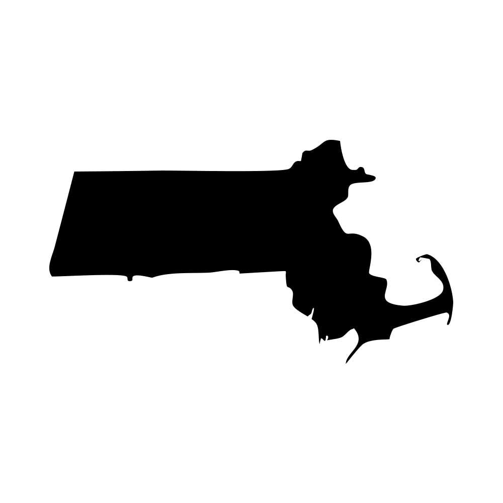 Massachusetts Bay State Boston Pride Decal Sticker   Black 5 '' Vinyl Decal For Cars,Laptops