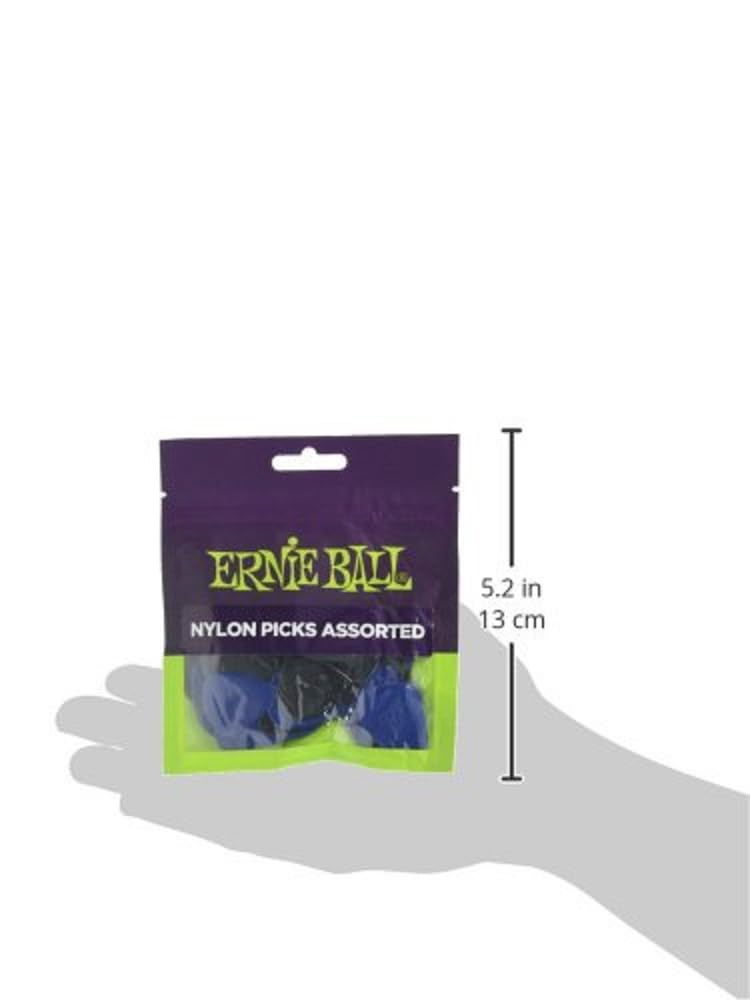 Ernie Ball Nylon Guitar Picks, Mixed Medium/Heavy, 50-Pack (P09134)