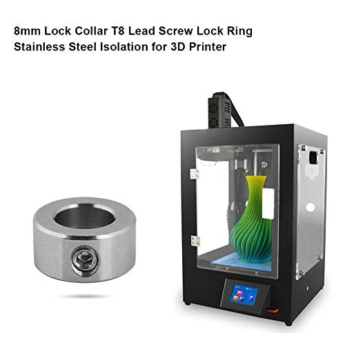 V Bestlife 5 Pcs 8Mm Shaft Lock Collar T8 Lead Screw Lock Ring Stainless Steel Isolation For 3D Printer 3D Printer Accessories