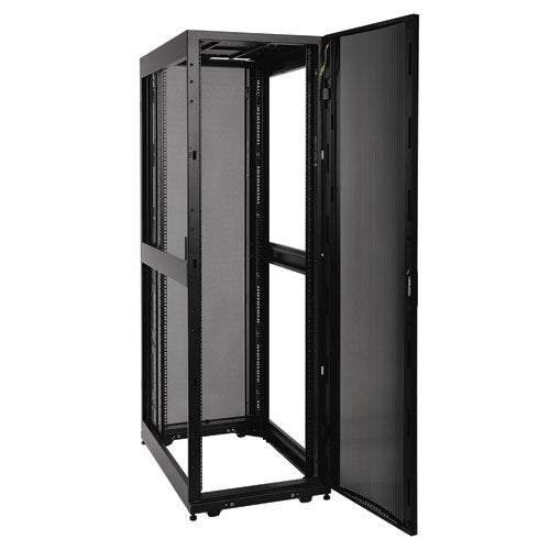 Tripp Lite 42U Shallow Depth Rack Enclosure Cabinet With Doors & Side Panels, 3000 Lb. Capacity, Black (Sr42Ubsd)