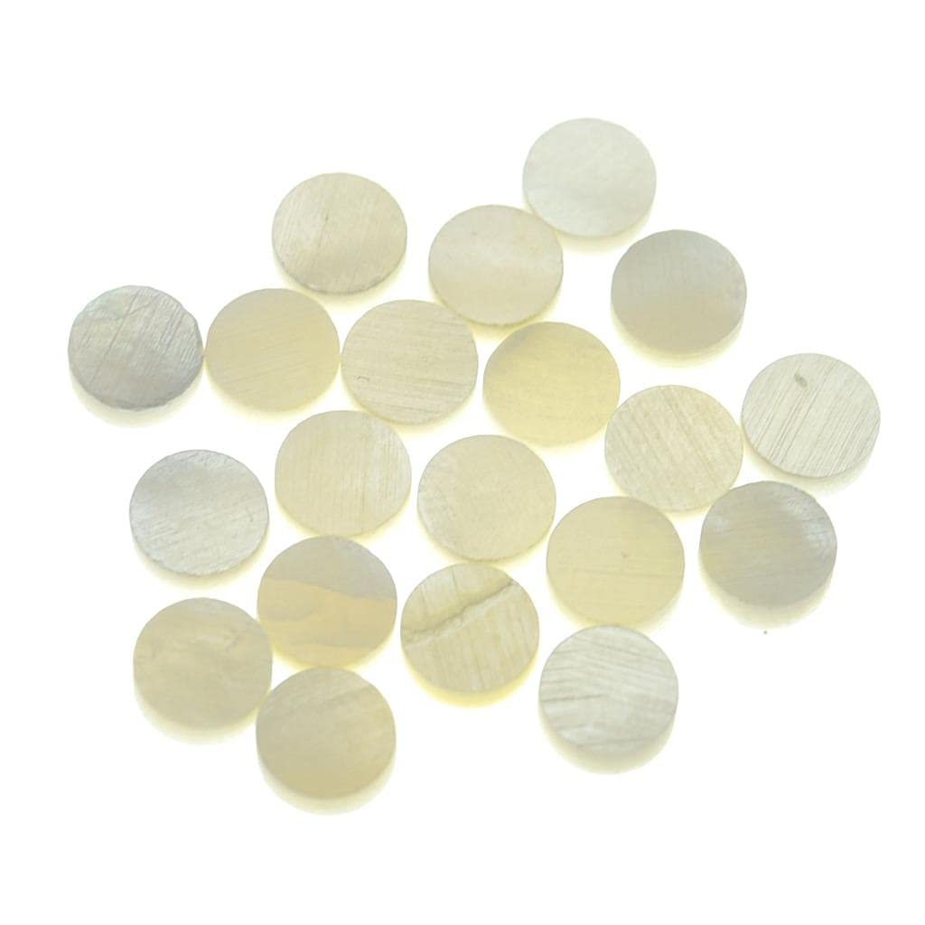 Dopro 20Pcs 5X2Mm Natural White Mother Of Pearl Shell Inlay Fingerboard Fretboard Dots For Guitar Bass Ukulele Banjo