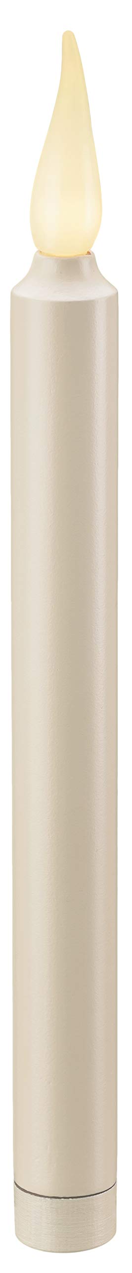 Xodus Innovations Fpc1650 Battery Operated Flameless 12 Inch Taper Candle And Base With 3D Warm White Flickering Flame And 6 Hou