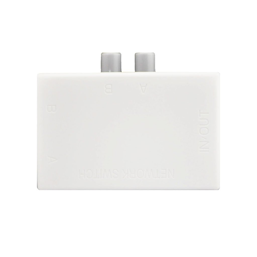 Ikkegol Mini 2 Port Rj45 Network Key Press Switch Splitter Selector Box 100M 2 In 1 Out Or 1 In 2 Out