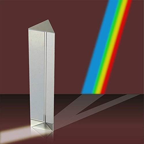 Amlong Crystal 8 Inch Optical Glass Triangular Prism For Teaching Light Spectrum Physics And Photo Photography Prism, 200Mm