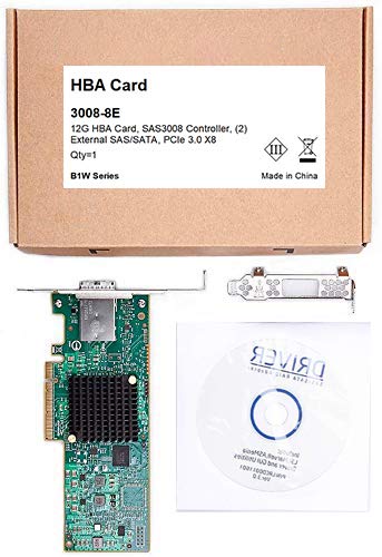 12G External Pci E Sas/Sata Hba Controller Card, Broadcom'S Sas 3008, Compatible For Sas 9300 8E