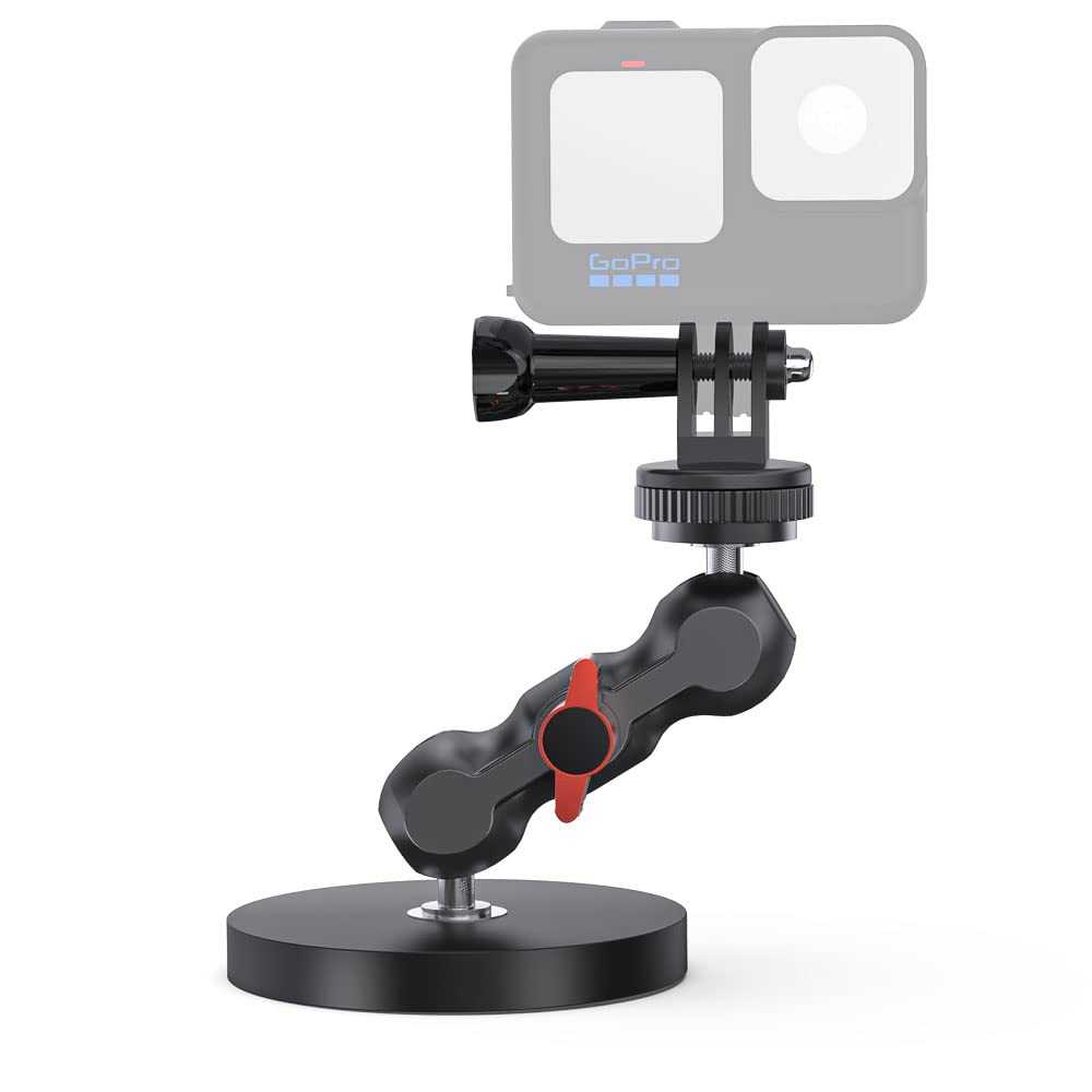 Surewo Magnetic Camera Mount For Gopro,Strong Magnetic Mount With 360� Rotation Ball Head Compatible With Gopro Hero 13 12 11 10 9 8 7 6 5 Black,Dji Osmo Action 5 Pro/4/3,Akaso And More