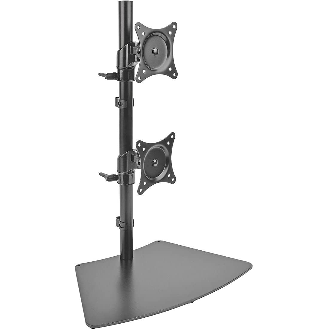 Tripp Lite Dual Monitor Mount Stand/Clamp, Vertical, Swivel & Tilt, 15 27 Inch, Flat Screen Display, Desktop Mount, Black (Ddr15