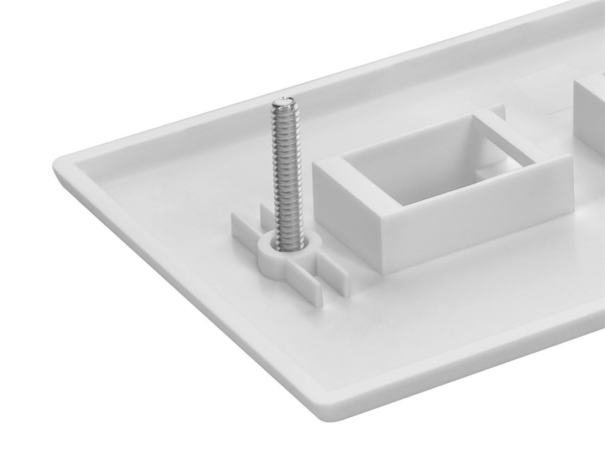 Monoprice 106727 2 Hole 1 Gang Keystone Wall White