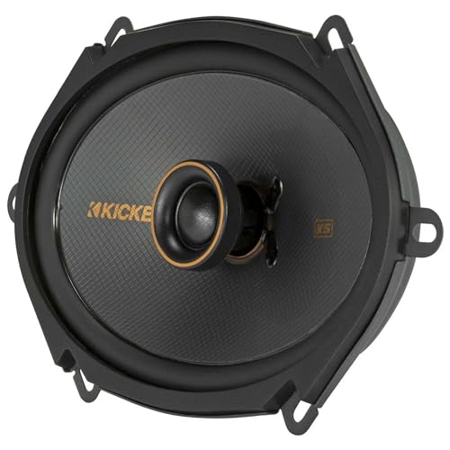 Kicker 51Ksc6804 Coaxial Speaker System, 2 Way Design, One (1) Pair, 6'' X 8'' (160Mm X 200Mm) Polypropylene Woofer/Midrange, 1'