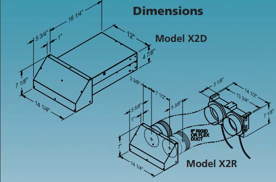 Tjernlund X2R Remote Mount Xchanger Reversible Basement Fan