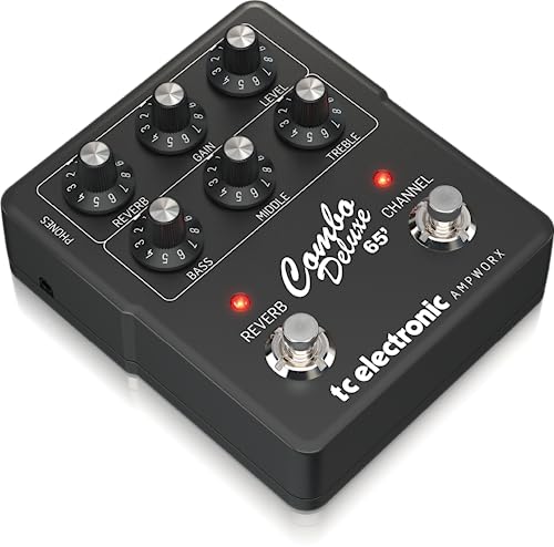 Tc Electronic Combo Deluxe 65 Preamp Guitar Pedal | Twin-Channel Preamp With Independent Channel Controls, Built-In Spring Reve