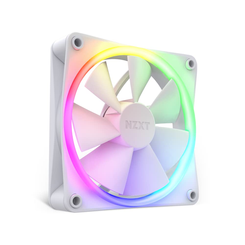 Nzxt F120 Rgb Fans   Rf R12Sf W1   Advanced Rgb Lighting Adjustment   Whisper Quiet Cooling   Single (Rgb Fan And Controller Req
