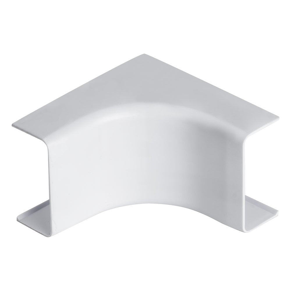 Wire Trak Inside Corner for Raceway PVC White, 1 1/2 W x 3/4 H