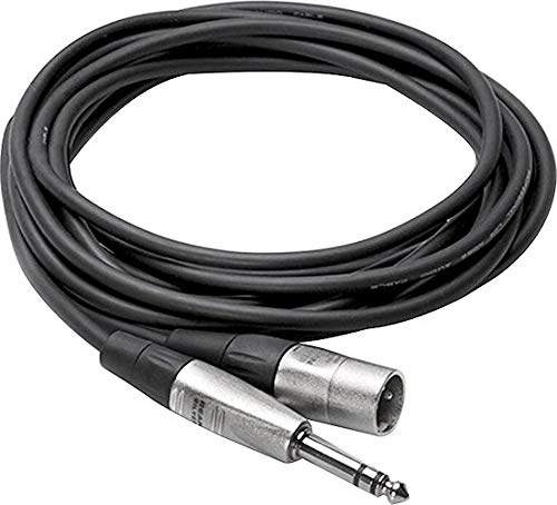 Hosa Hsx 030 Pro Balanced Interconnect, Rean 1/4 Inches Trs To Xlr3 Meter, 30 Feet