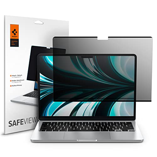 Spigen Safeview Privacy Filter Screen Protector Guard For Macbook Air 13Inch (M4 2025 / M3 2024 / M2 2023)  1 Pack