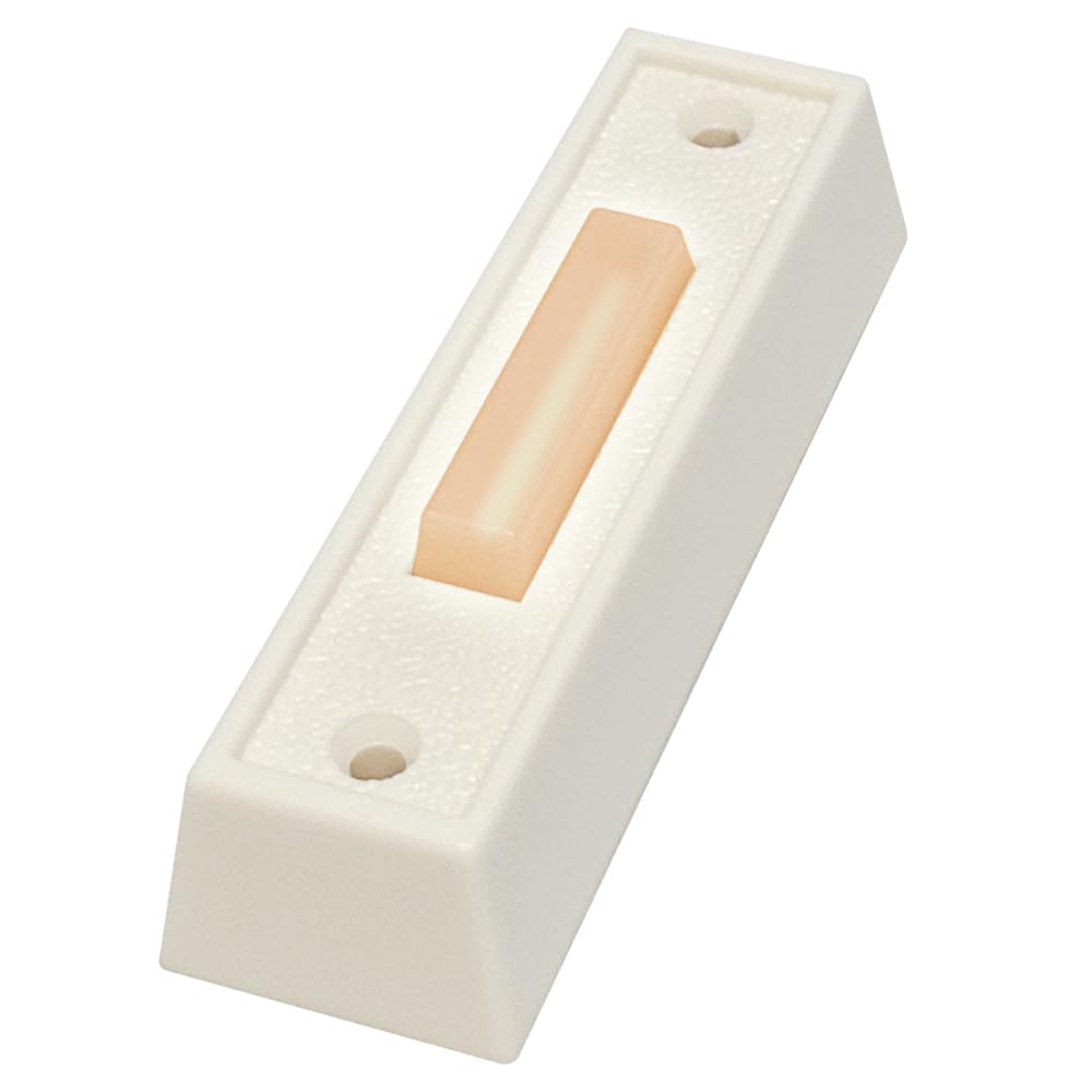 Wesua Led Lighted Doorbell Button Push Switch Wall Mounted For Chime Ring (White)