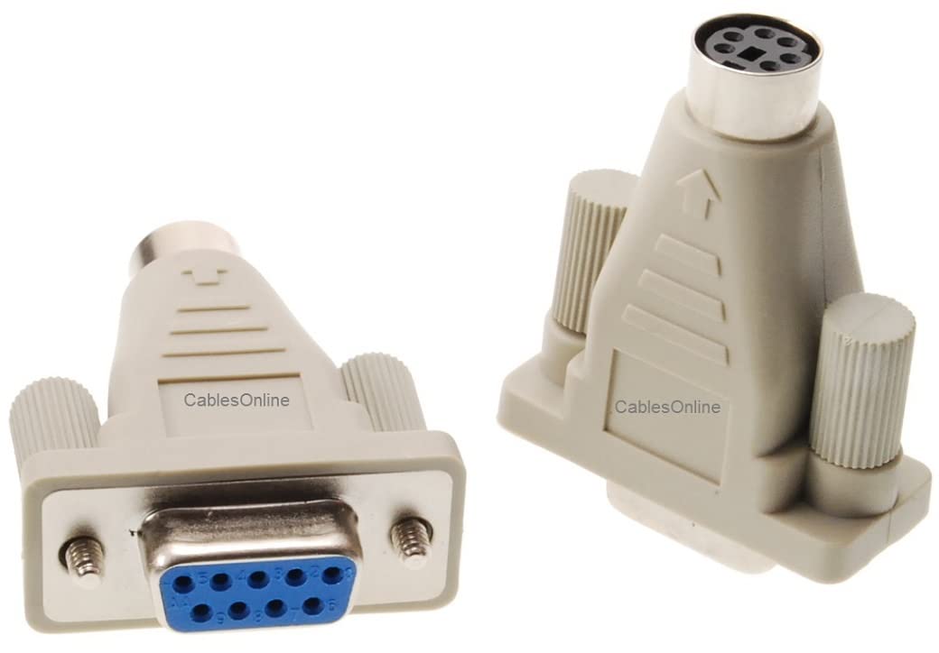 Cablesonline 2 Pack Ps/2 Minidin6 Female To Db9 Serial Female Mouse Adapter, Ad M01 2