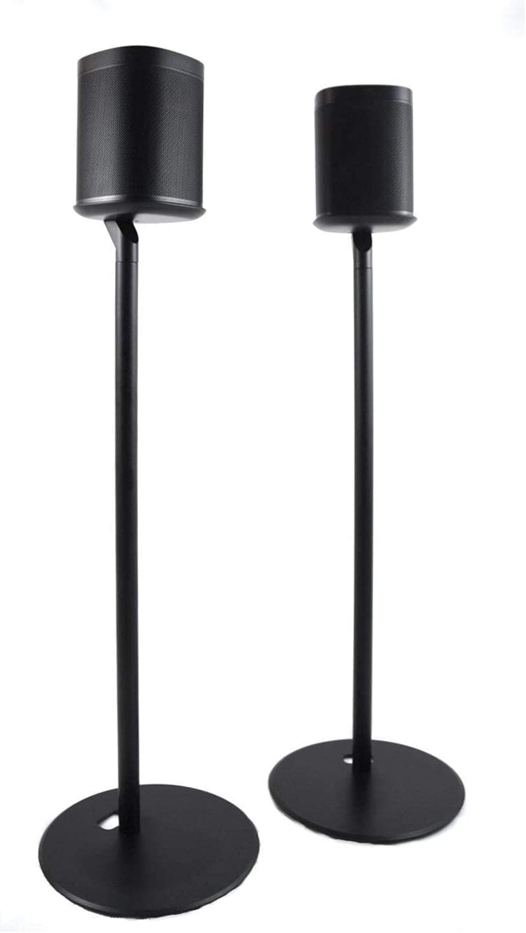 Ynvision.Design Fixed Height Floor Stand Compatible With Sonos One, One Sl And Play:1 Speaker | 2 Pack | Yn One Pair (Black)