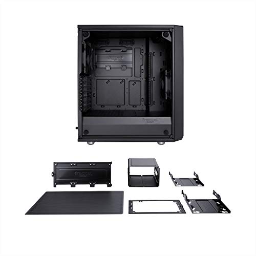 Fractal Design Meshify C   Compact Mid Tower Computer Case   Open Atx Layout  High Performance Airflow/Cooling   2X Fans Include