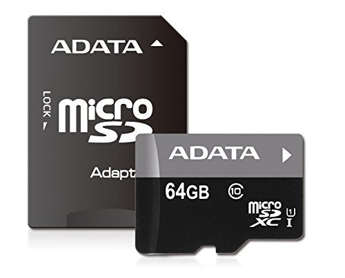 Adata Premier 64Gb Microsdhc/Sdxc Uhs-I U1 Class 10 Memory Card With Adapter (Ausdx64Guicl10-Ra1)