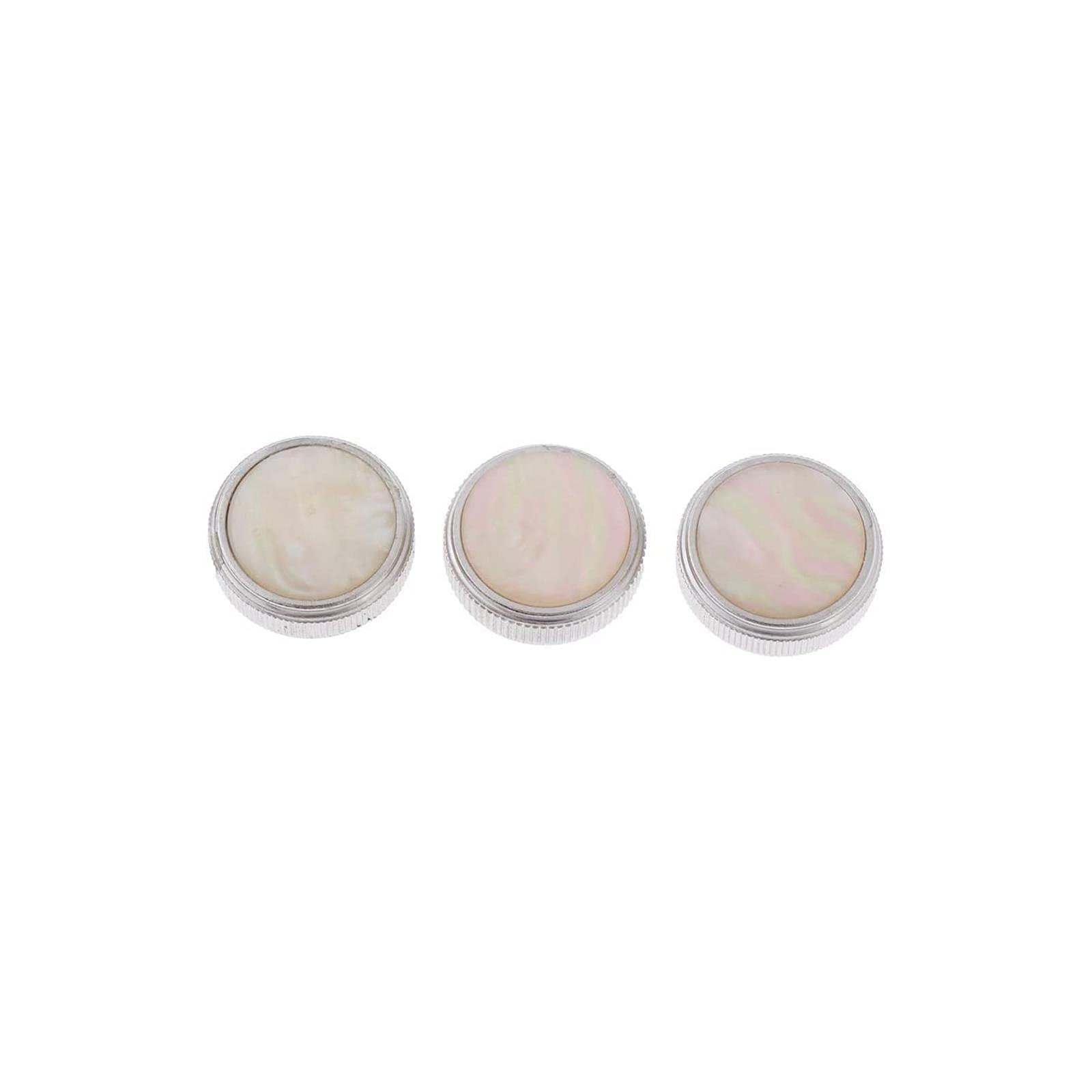 Liyafy Chrome Plated Beige Baritone Trumpet Valve Finger Buttons Musical Instruments Accessories Silver 3Pcs