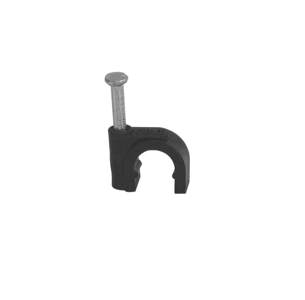 Your Cable Store 100 Pack Black / 8Mm Rg6 Cable Clips