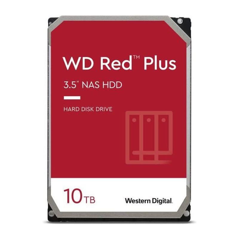 Western Digital 10Tb Wd Red Plus Nas Internal Hard Drive Hdd - 7200 Rpm, Sata 6 Gb/S, Cmr, 256 Mb Cache, 3.5 - Wd101Efbx