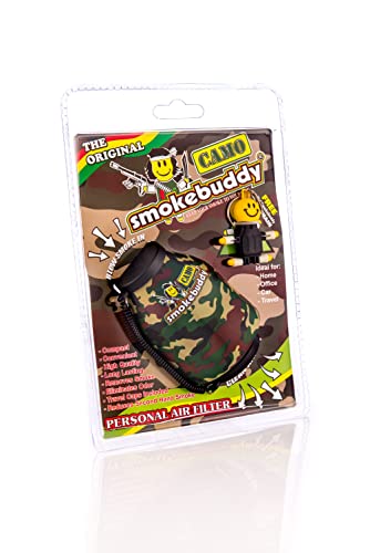 Smokebuddy Camo Personal Air Filter - Original Size, Plastic Material, Camo Color