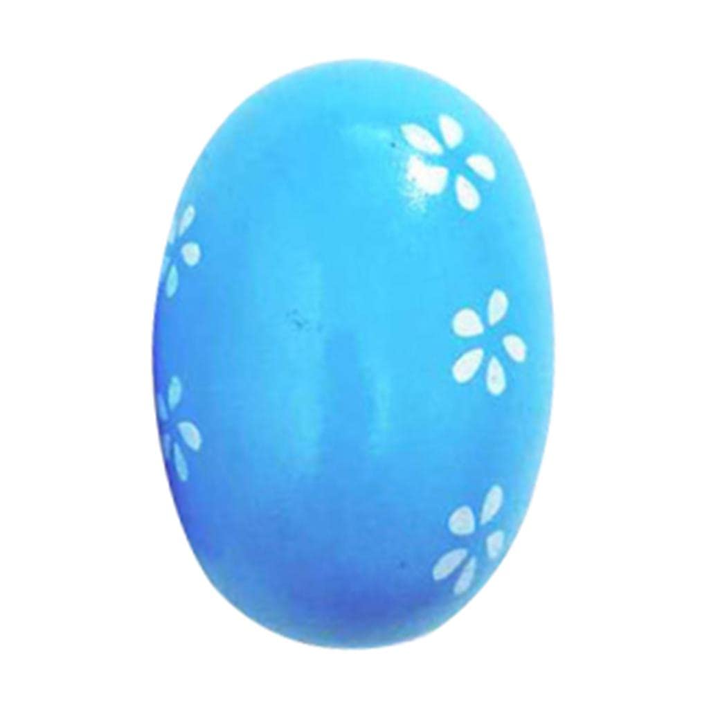 SECRET DESIRE Wood Hand Shaker Egg Intelligence Percussion Toy for Early Learning Blue