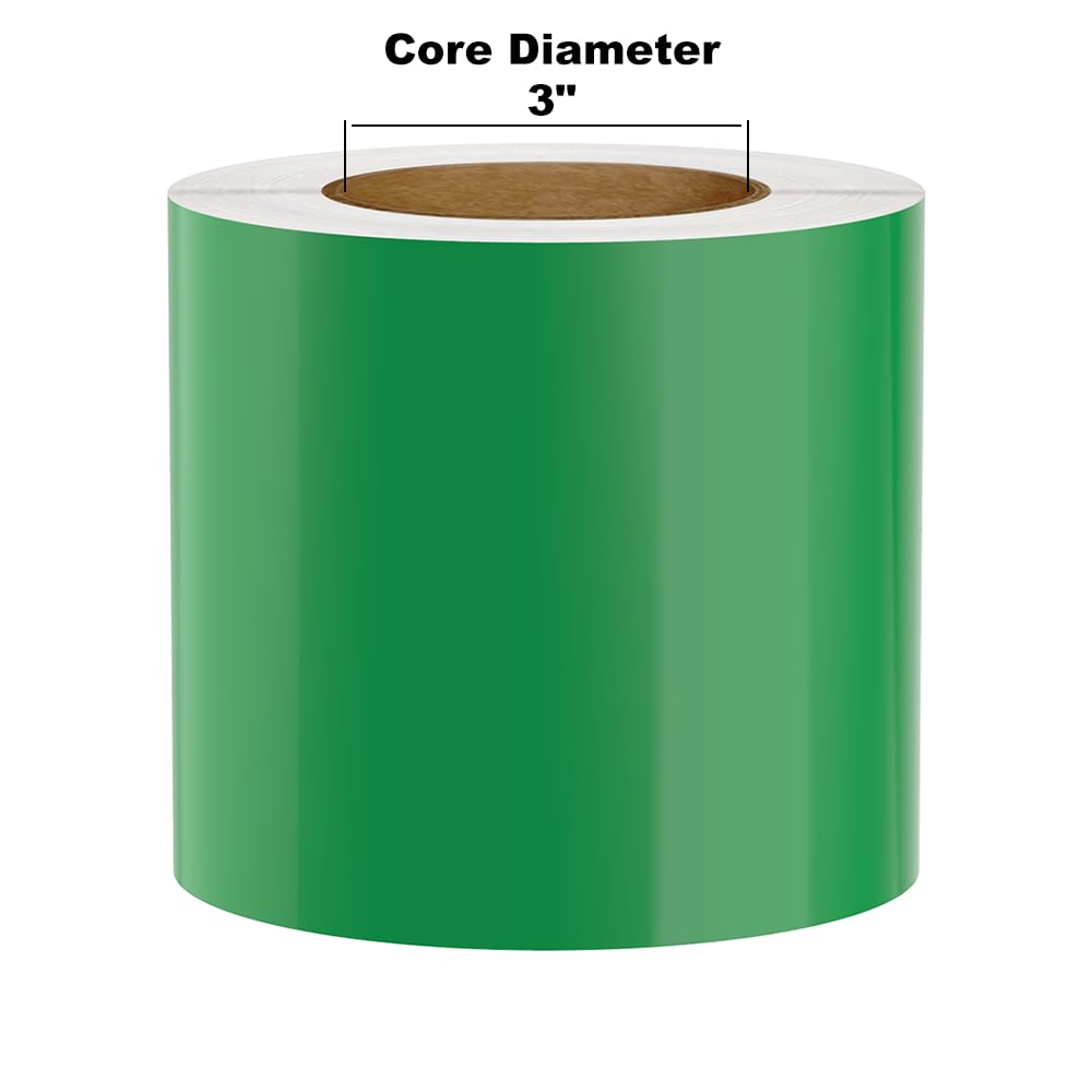 (Discontinued) Kingston Premium Vinyl Label Tape, Green, 5 x 150 on 3 Core for DuraLabel 9000, LabelTac 9, SafetyPro 9G, VnM 8 