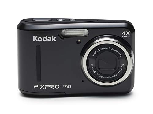Kodak PIXPRO Friendly Zoom FZ43-BK 16MP Digital Camera with 4X Optical Zoom and 2.7  LCD Screen (Black)