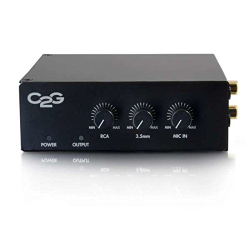 C2G Legrand Audio Amplifier, Black Audio Component Amplifier With Remote Wired Wall Plate Controller, Taa Compliant Amp, 50W Amp