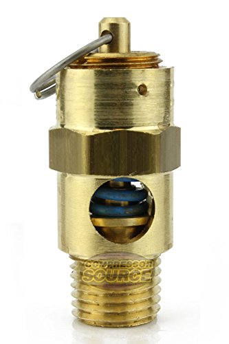 New 1/4'' Asme Brass Safety Relief Valve 35 Psi American Made Compressed Air Pop Off Valve