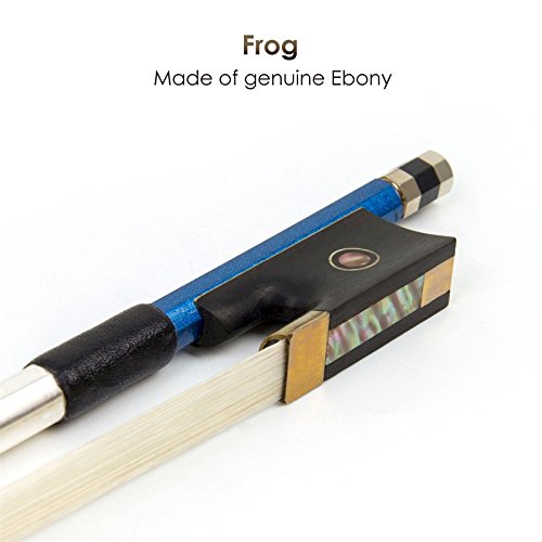 Violin Bow Stunning Fiddle Bow Carbon Fiber For Violins (Blue, 4/4)