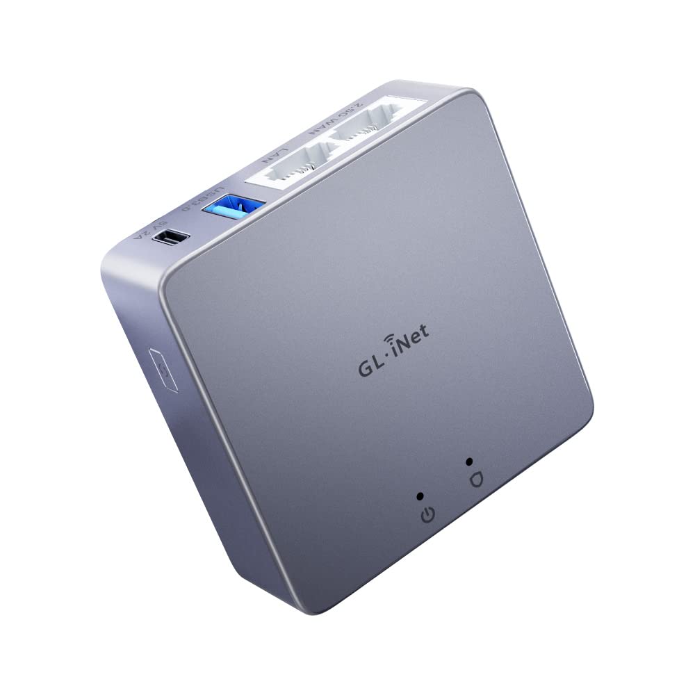 GL.iNet MT2500A(Brume 2) Professional Mini VPN Security Gateway, Home Office Remote Work Site-to-Site, WireGuard OpenVPN Server 