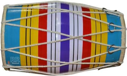 RR Musical  Mango Wood Roap & Ring Dholak 47 Indian Roap & Ring Dholak