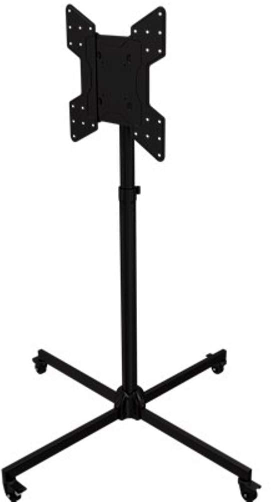 Crimson AV M46PC Collapsible Cart with Protective Case for 32' to 55'+ Screens, Height Adjustment 38.9' to 64.5', Black, 400x400mm Optional Universal