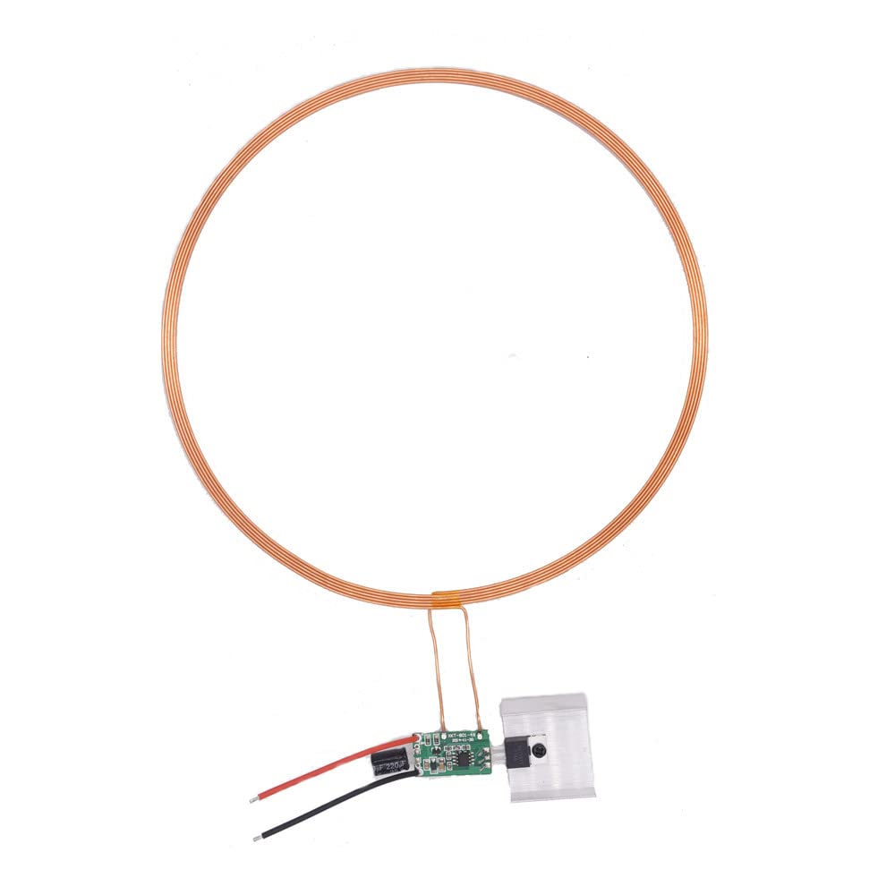 Taidacent 24V 200mm Wireless Led Coil Wireless LEDs and Inductive Induction Coil Charger Module for Creative 3D Ring Night Light